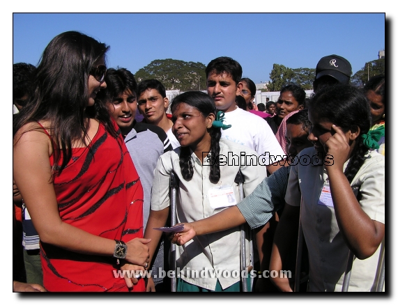 Namitha with Disabled Children Gallery